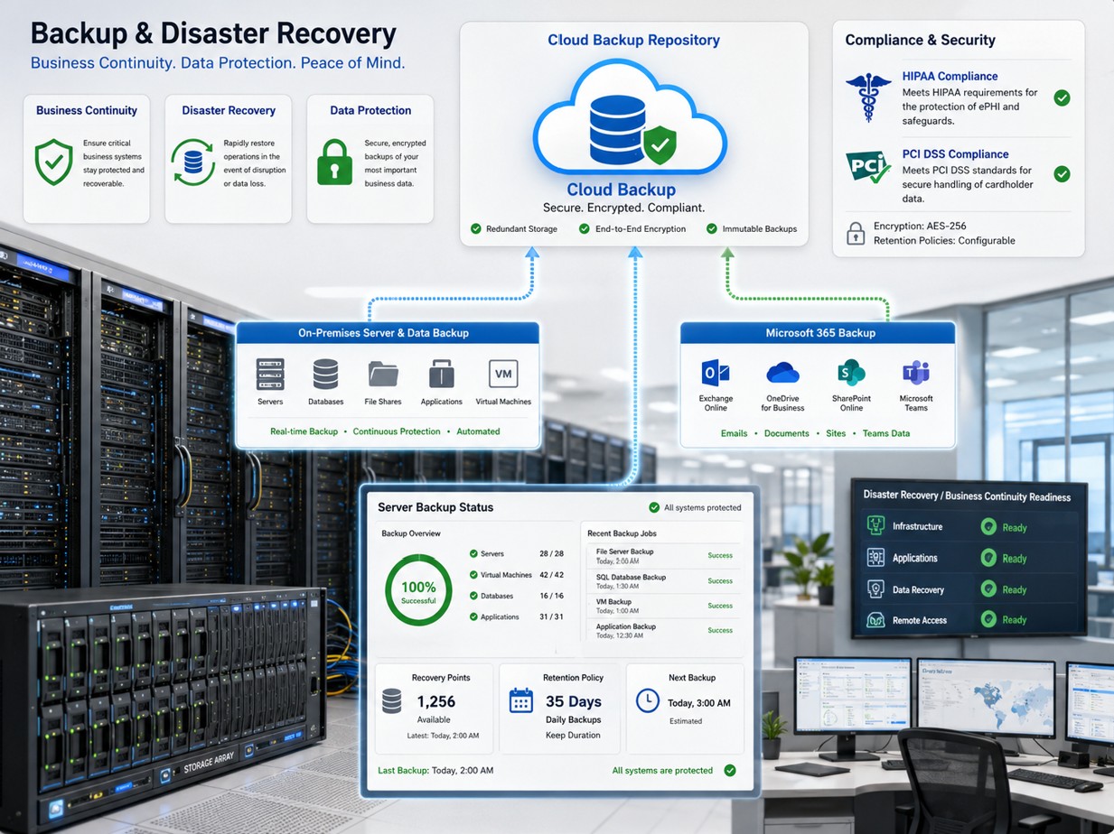 Backup and continuity planning for real estate documents and business systems