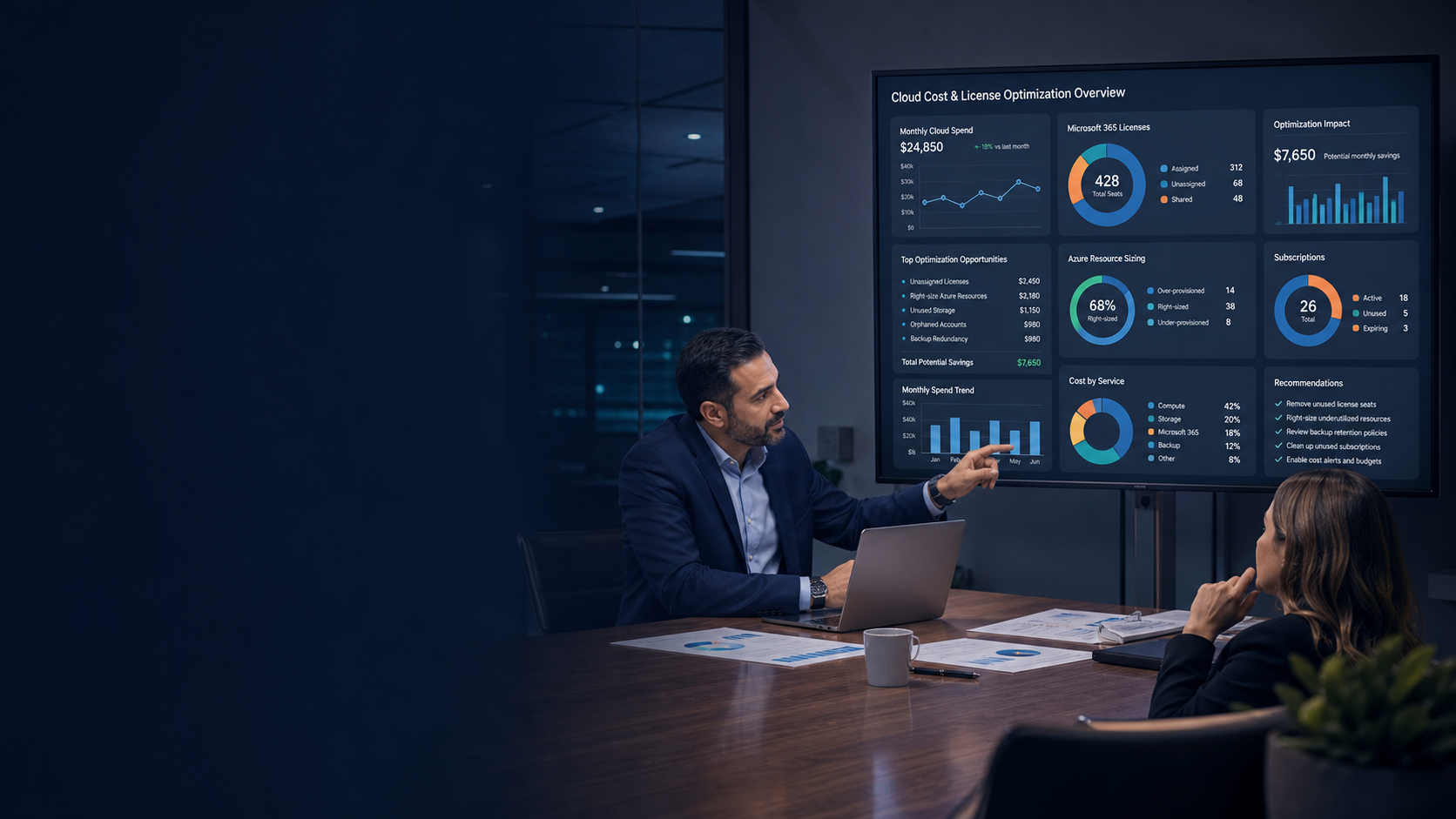 Cloud cost and license optimization services for Microsoft 365 and Azure in Irvine and Orange County.