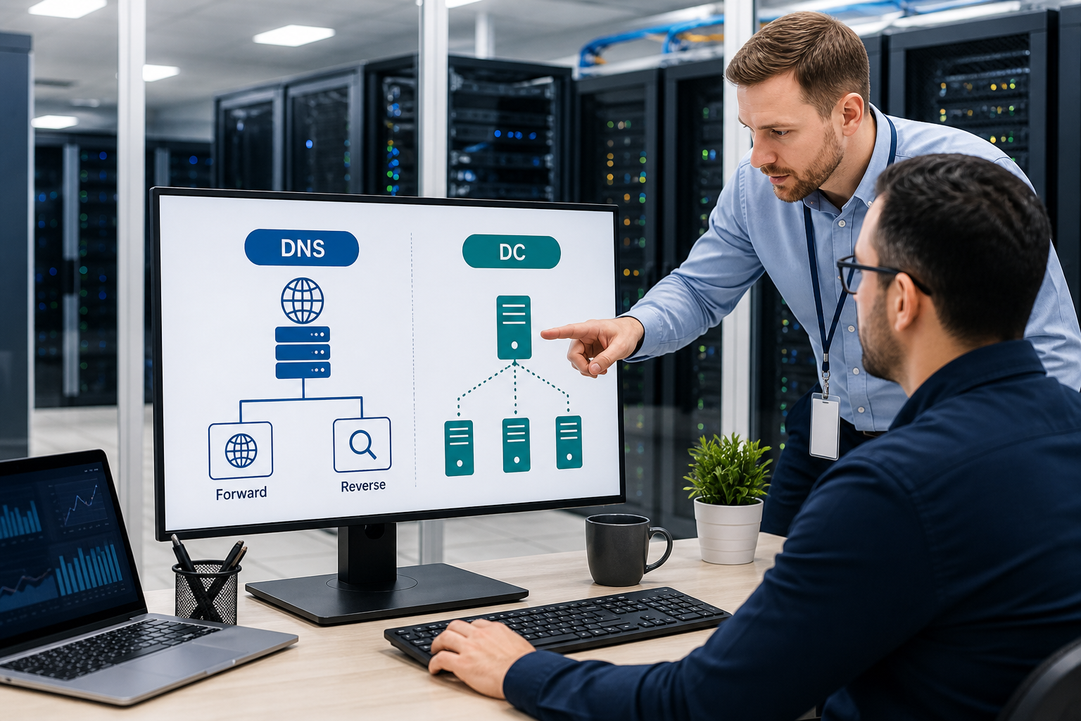 Internal DNS review and domain controller dependency planning for business networks