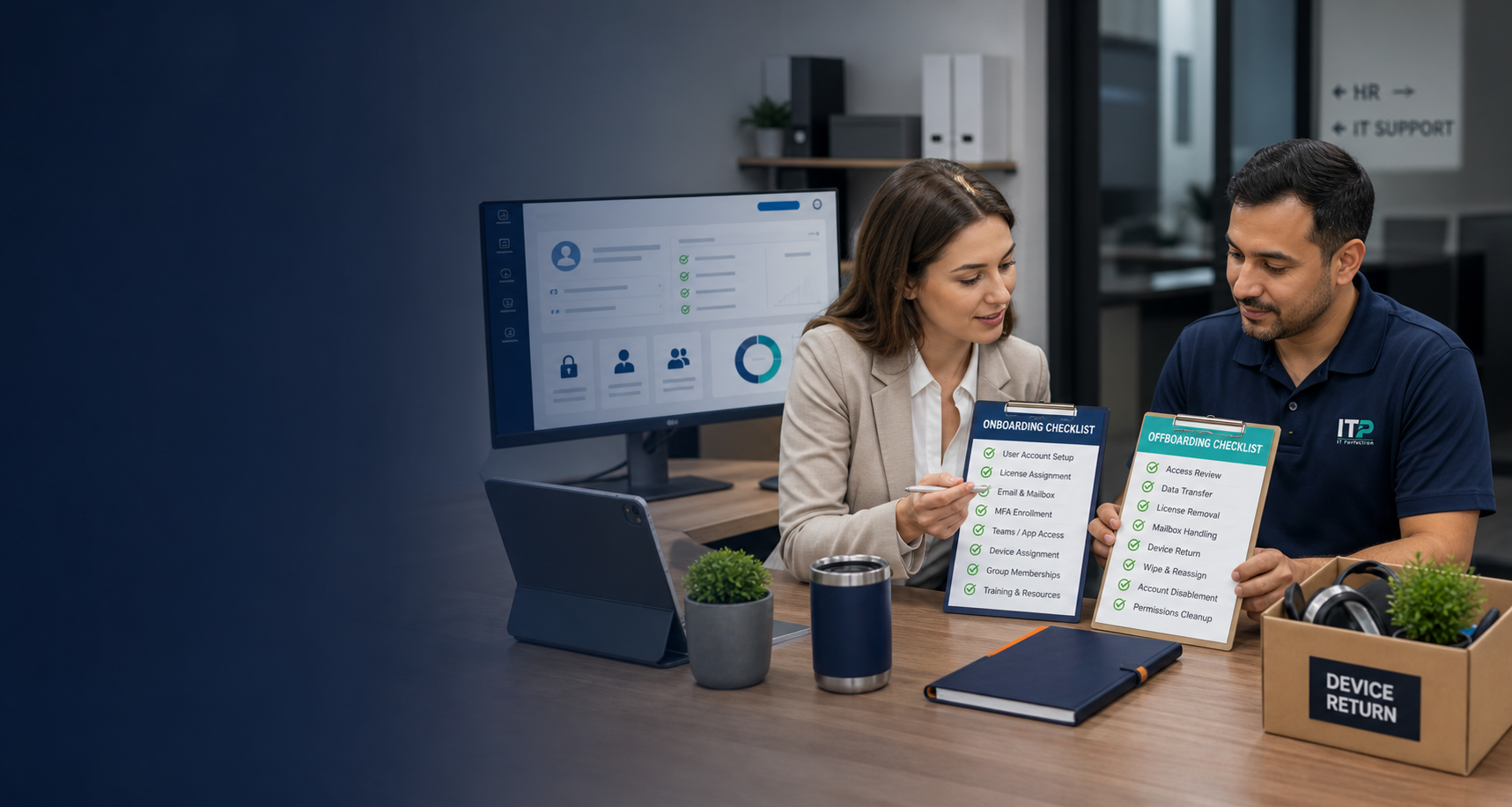 Nonprofit staff and volunteer onboarding offboarding IT support