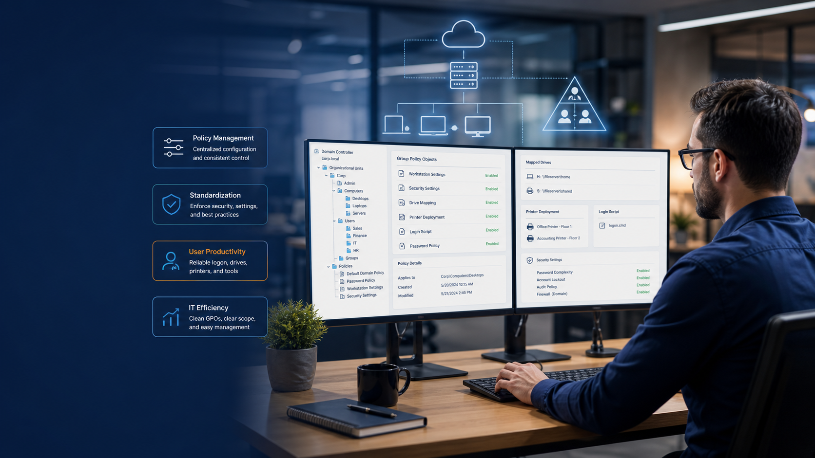 Group Policy management services for Windows business networks in Irvine and Orange County.