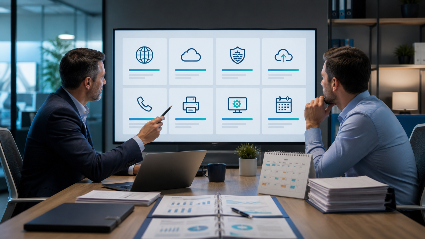 IT vendor coordination for property management software, printers, scanners, and office systems