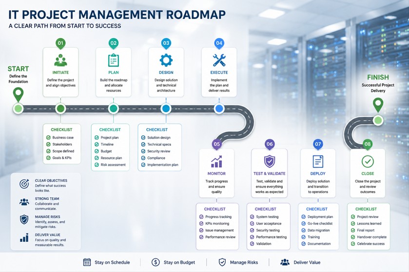 IT project and change planning coordination for business technology updates