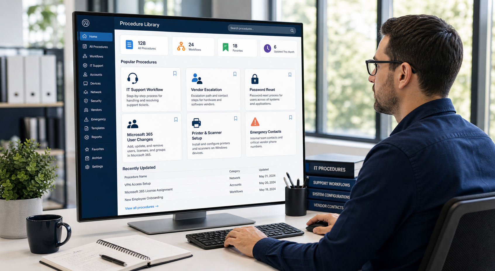 IT documentation for insurance agency users devices vendors and support procedures