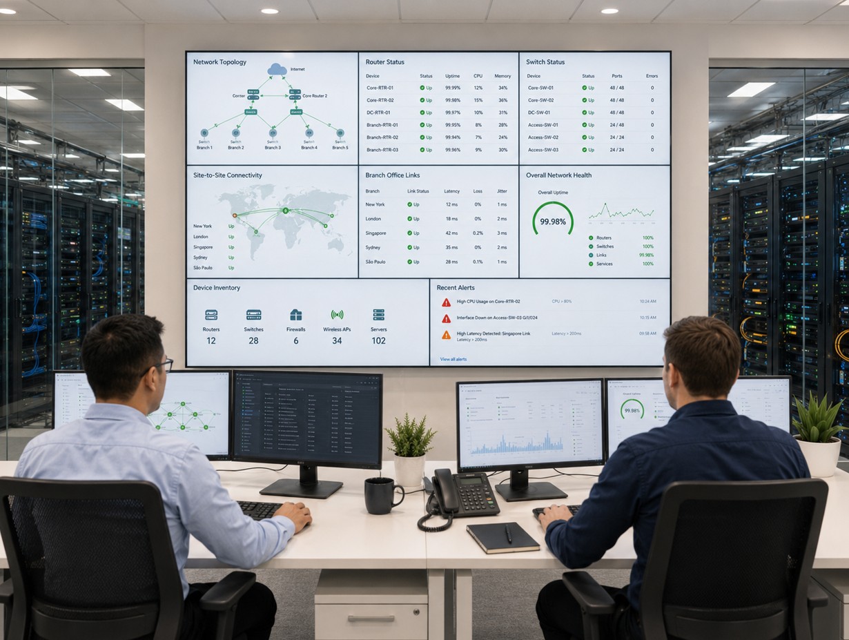 IT support dashboard for Microsoft 365 email service requests and mail flow follow up