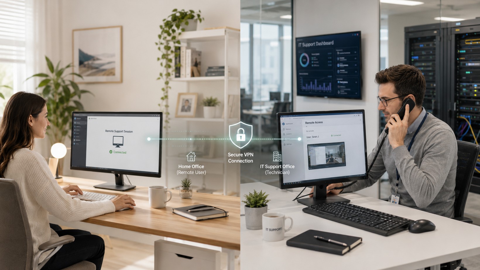 Secure remote access and remote IT support for legal office staff