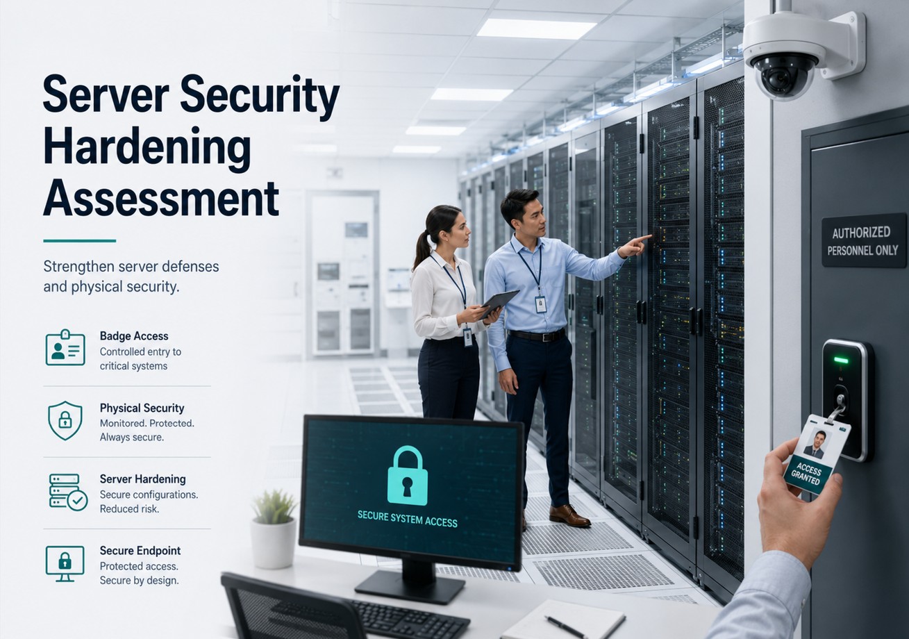 Server security hardening and patch verification dashboard