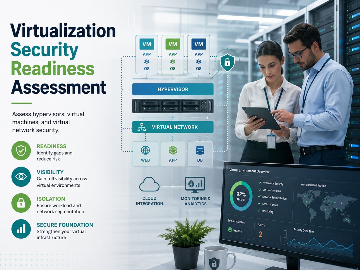 Virtualization security readiness visual for VMware snapshot management and backup planning