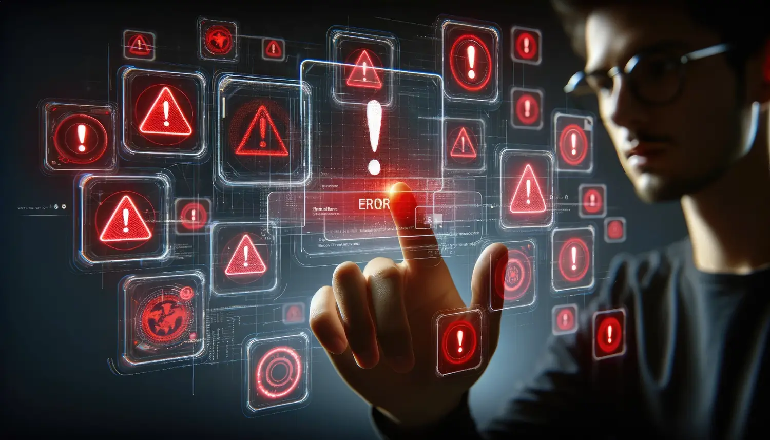 Digital screen displaying multiple security incident alerts