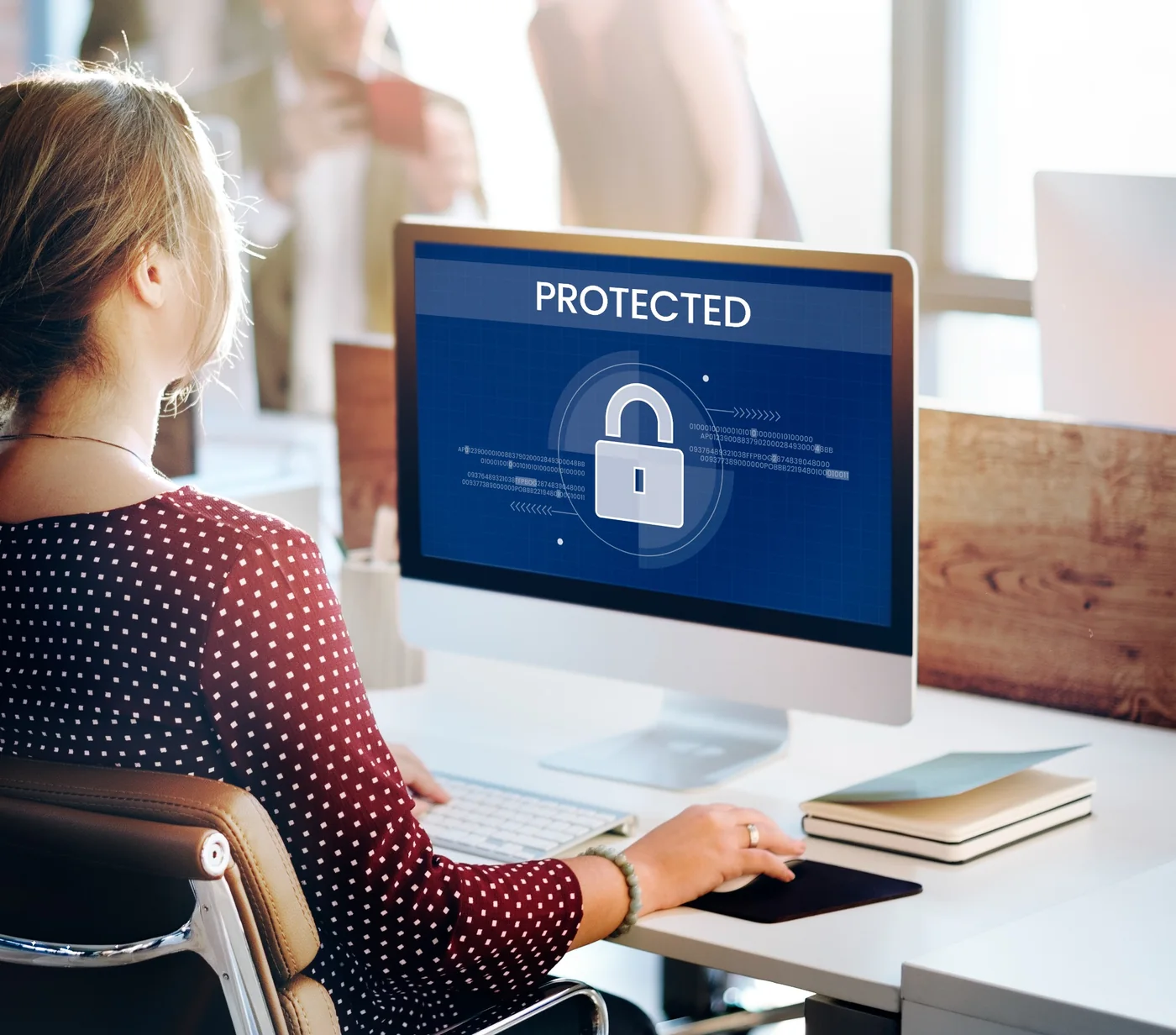 Local business endpoint protection consultation with a protected computer workstation
