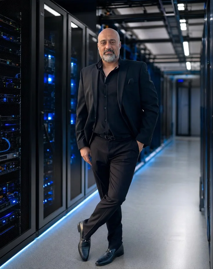 Ali Hassani, CISO, in a data center