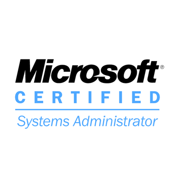 microsoft certified systems administrator 1 certification logo