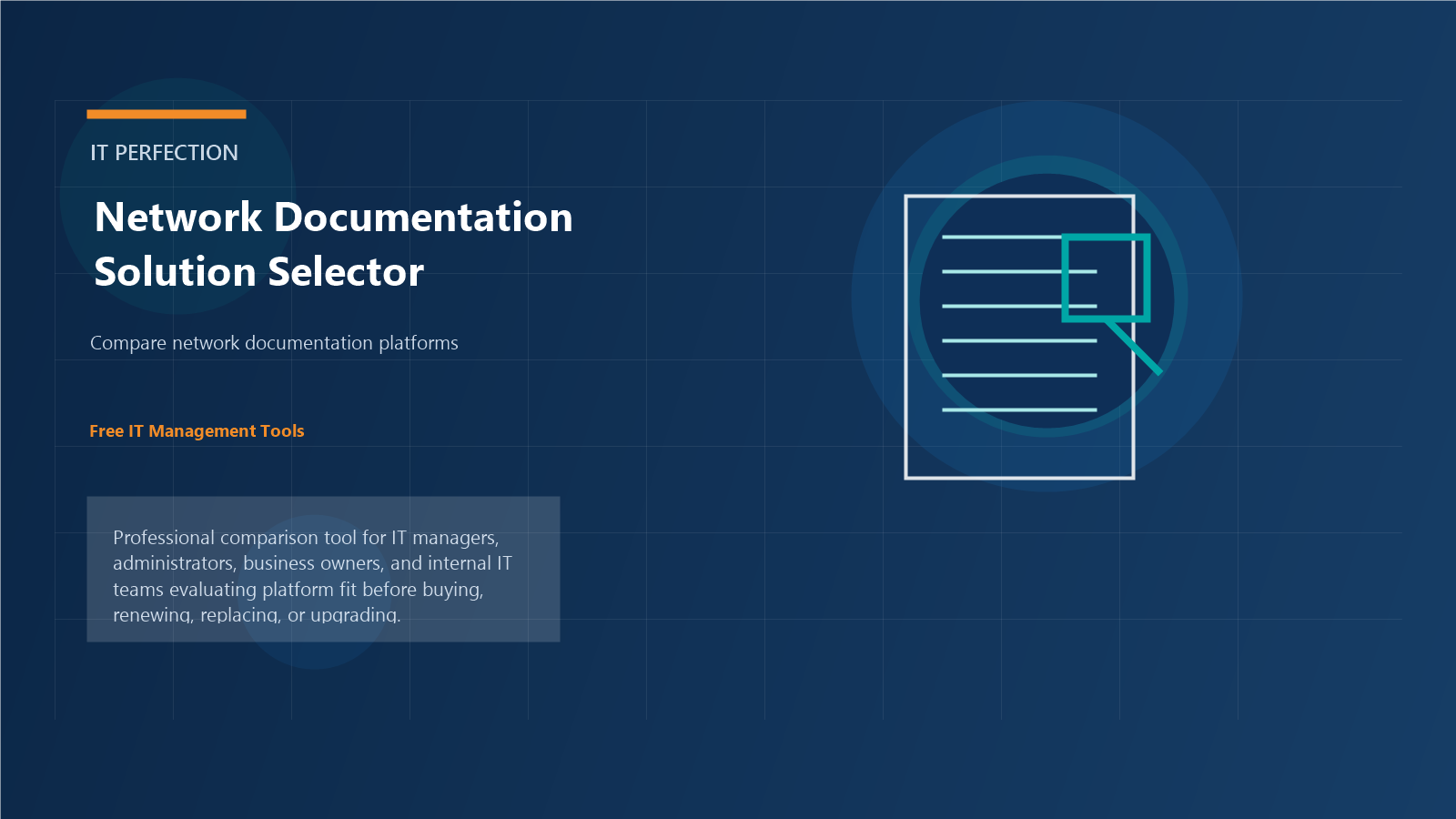 Network Documentation Solution Selector | Compare Network Documentation ...