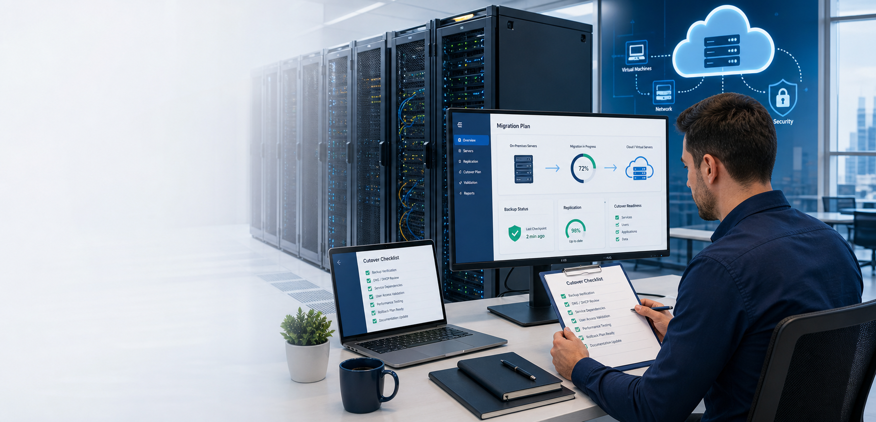 Server migration services for Windows and Azure environments in Irvine and Orange County.