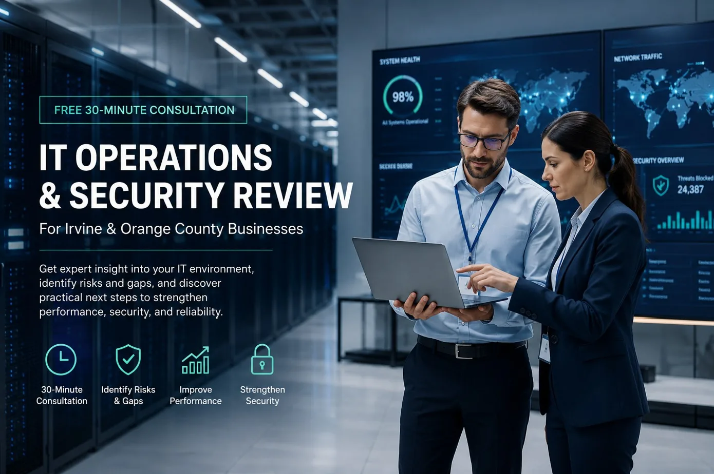 Free IT operations and security review for Irvine and Orange County businesses