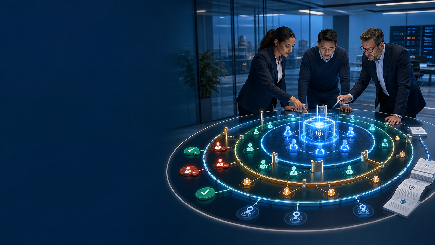 SharePoint site owners, IT administrators, and security reviewers examining layered access for owners, members, guests, sharing links, and applications
